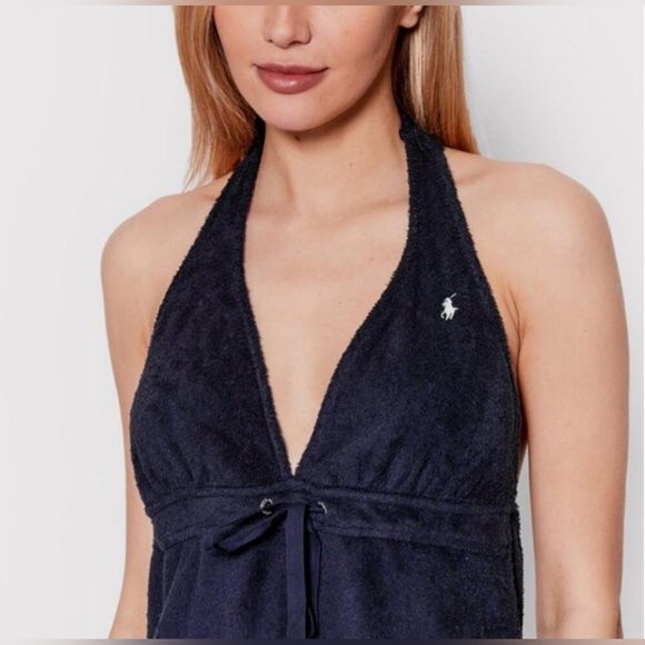 NWT Polo Ralph Lauren Beach Dress Cover Up Dark Blue Regular Fit size S - Picture 8 of 16